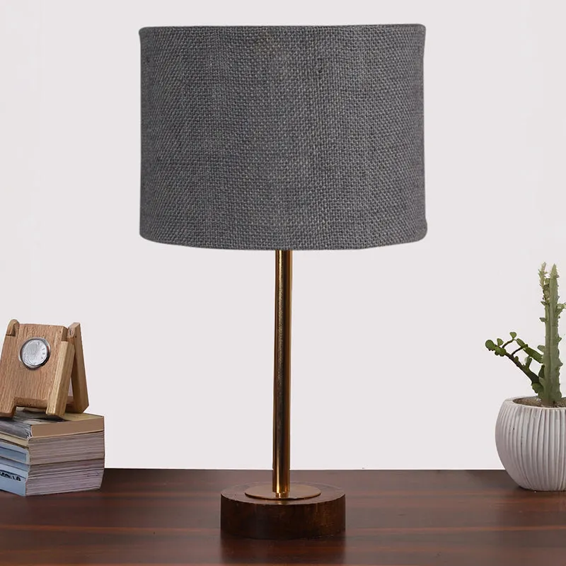 Sienna I Rodin Wooden Table Lamp - Grey,Gold,Brown media 3