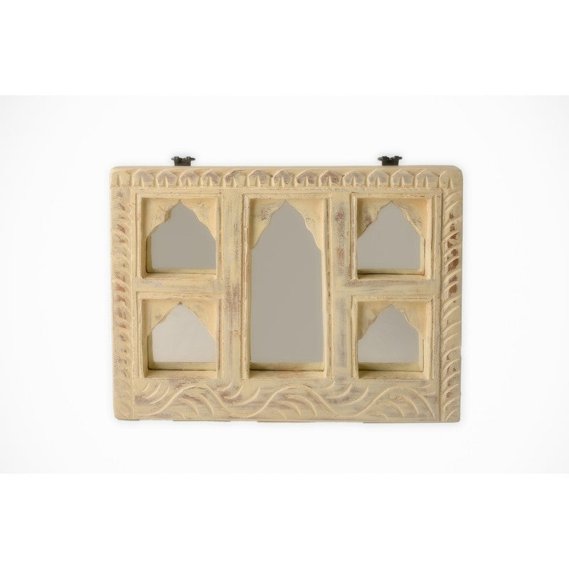 Kivra Solid Mango Wood Wall Mirror media 3