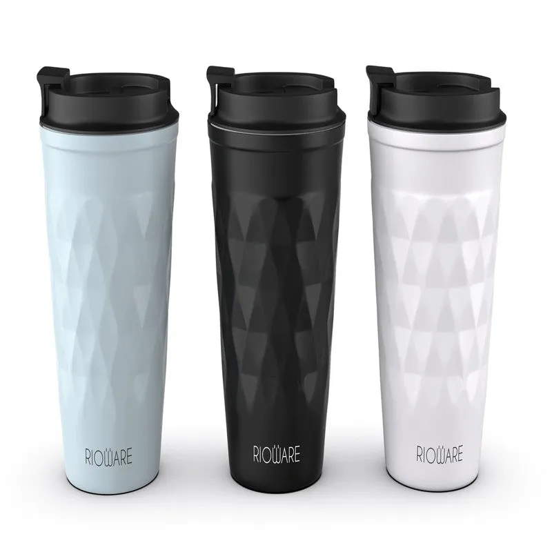 Rioware FacetSip Travel Stainless Steel Tumbler (350 ML) - White media 10
