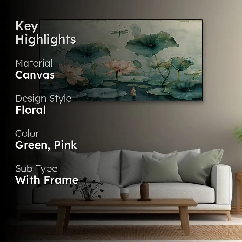 Lotus Vista Canvas Wall Painting media 2