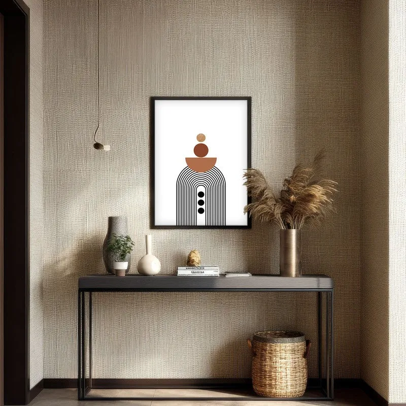 Earthen Rise Canvas Wall Painting With Black Frame media 4