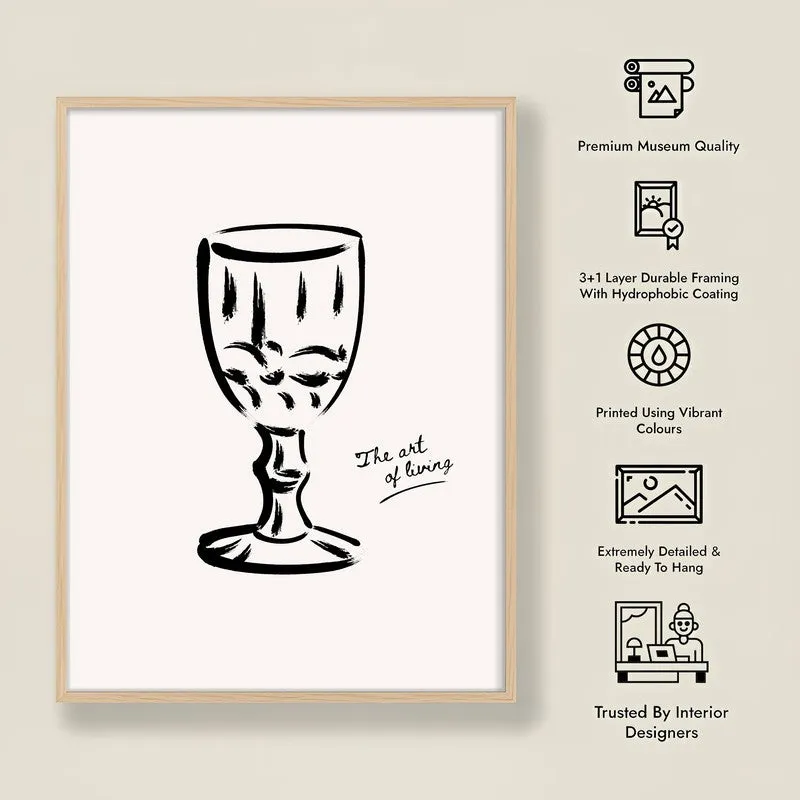 Still Sip Canvas Wall Painting With Brown Frame media 9