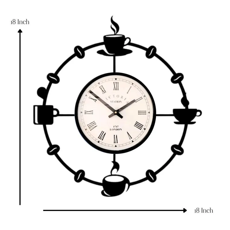 Mystictime Steel Analog Wall Clock - Black media 7