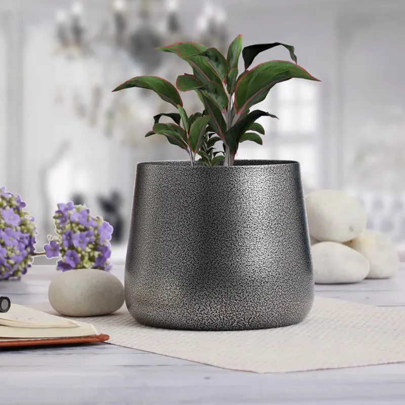 Nita Handcrafted Planter - Silver - 13