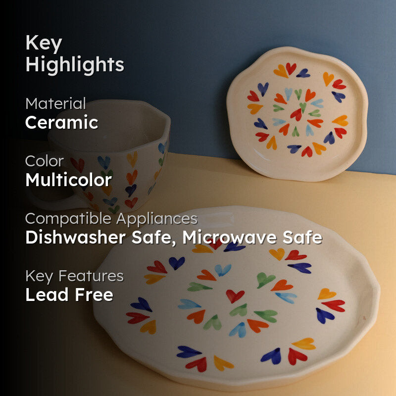 Heart Chrome Tea & Snack Set - 3 Piece Set media 2