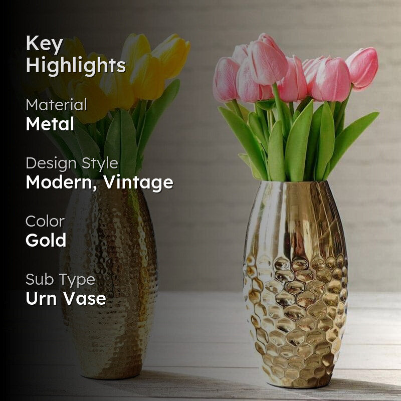 Zoery Metal Vase - Set Of Two media 2