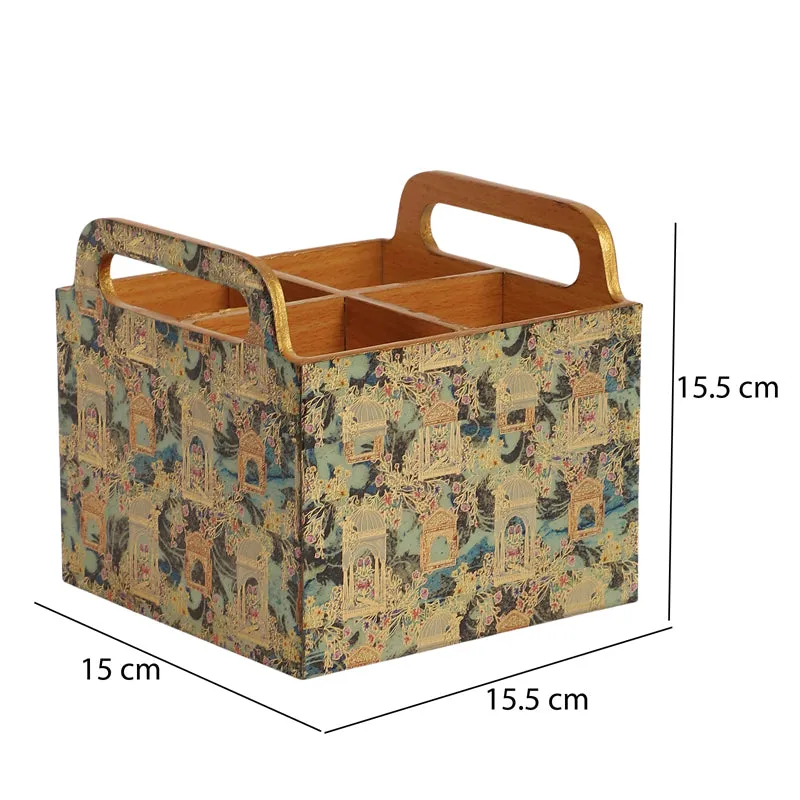 Jharokha Charm Four-Compartment Cutlery Stand media 6