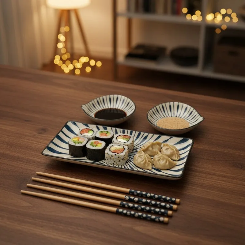 Grace Feast Ceramic Dinner Set (70 mL Each) - 7 Piece Set media 4