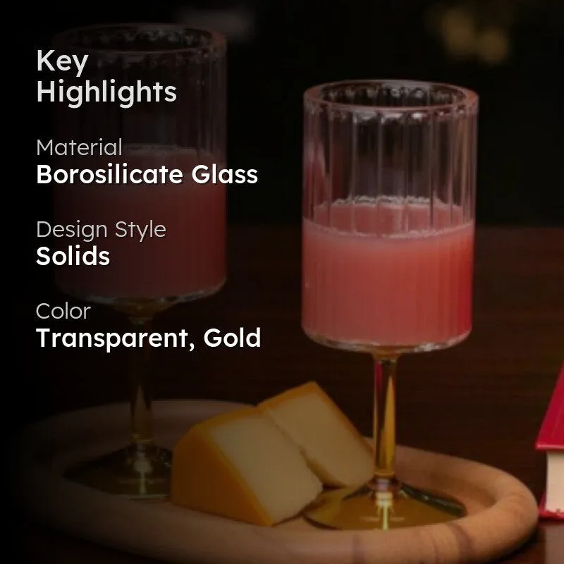 Sunlit Charm Goblet Glass(280 mL) - Set Of Two media 2