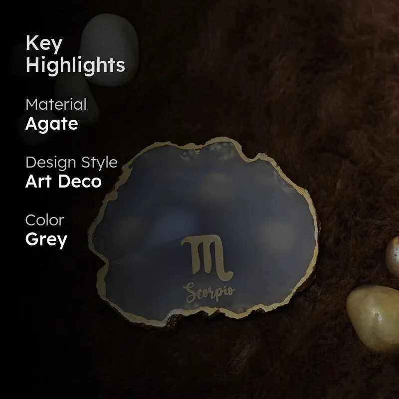 Scorpio Agate Coaster - Natural media 2