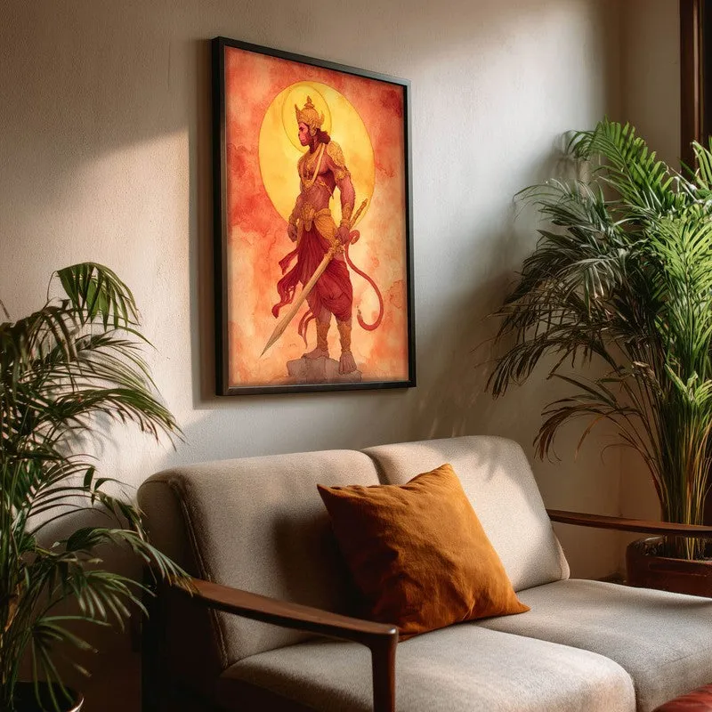 Divine Strength Sri Hanuman I Archival Paper Wall Art media 3