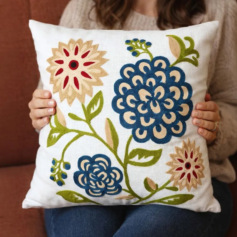 Embro Petals Cotton Cushion Cover media 5