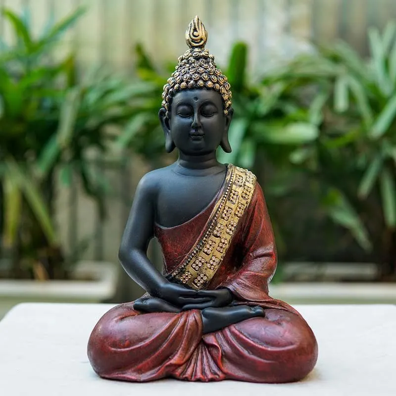 Buddha In Meditation Statue- Brown media 3