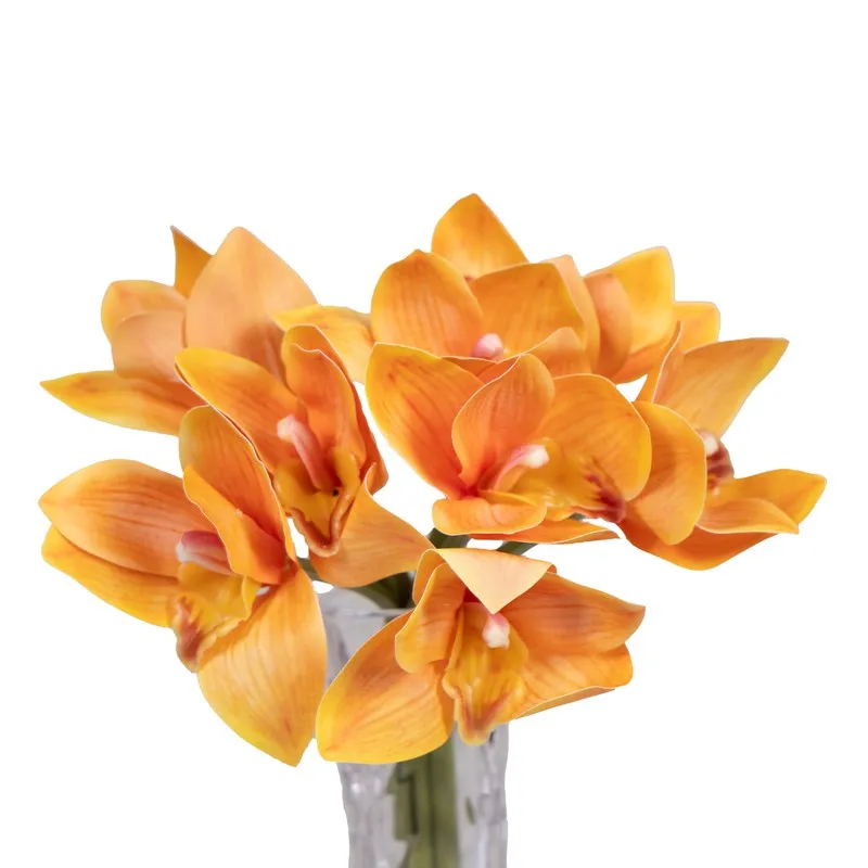 Styled Artificial Orchid Flower Bunches - Orange media 4