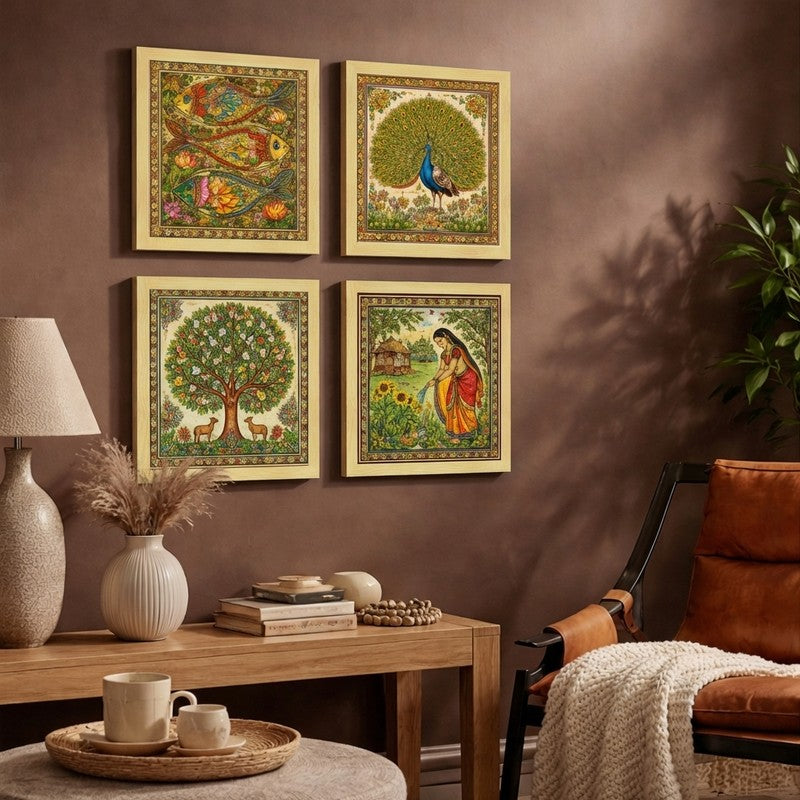 The Garden of Eternity Canvas Wall Art - Set Of Four