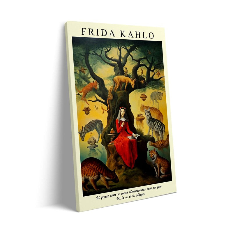 Women in Woods Archival Canvas Wall Art - Black Frame media 7