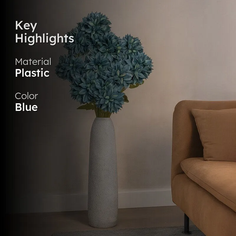 Charm in Bloom (Blue ) Luxury Artificial Floral Decor - Set Of Two media 2