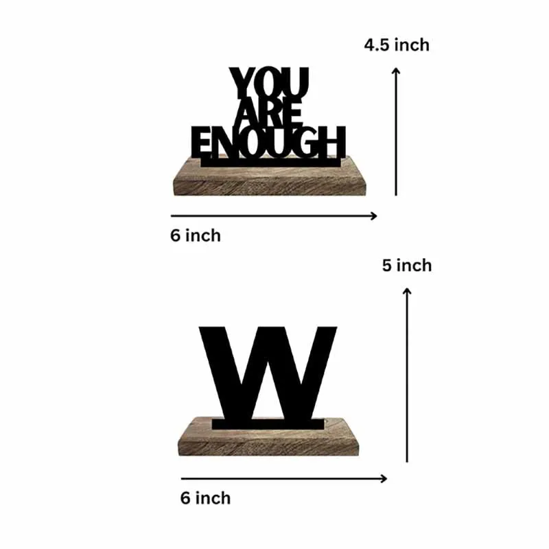 Empowerment & Enigma Typography Showpiece - Set Of Two media 7