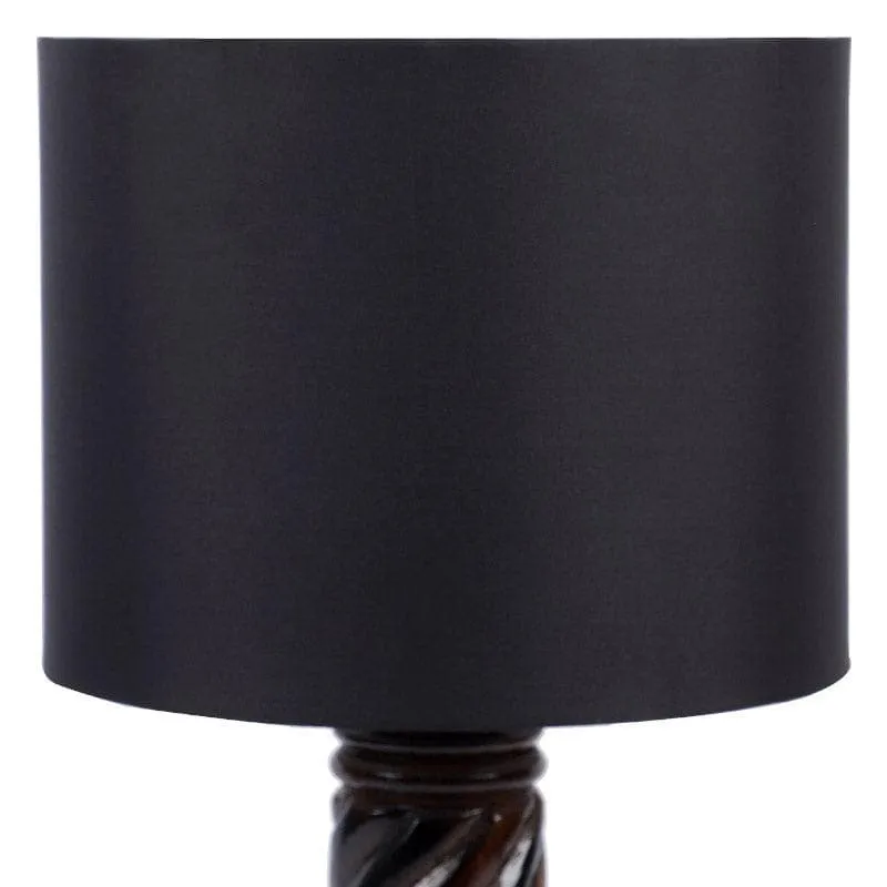 Blace Jericho Fabric Table Lamp - Black,Brown media 5