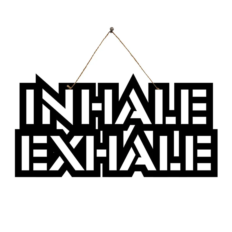 Inhale Exhale Mild Steel Wall Accent media 3