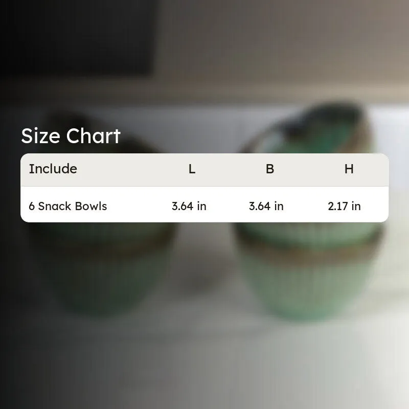 Mintora Green Ceramic Snack Bowls (180 mL) - Set Of Six - 8