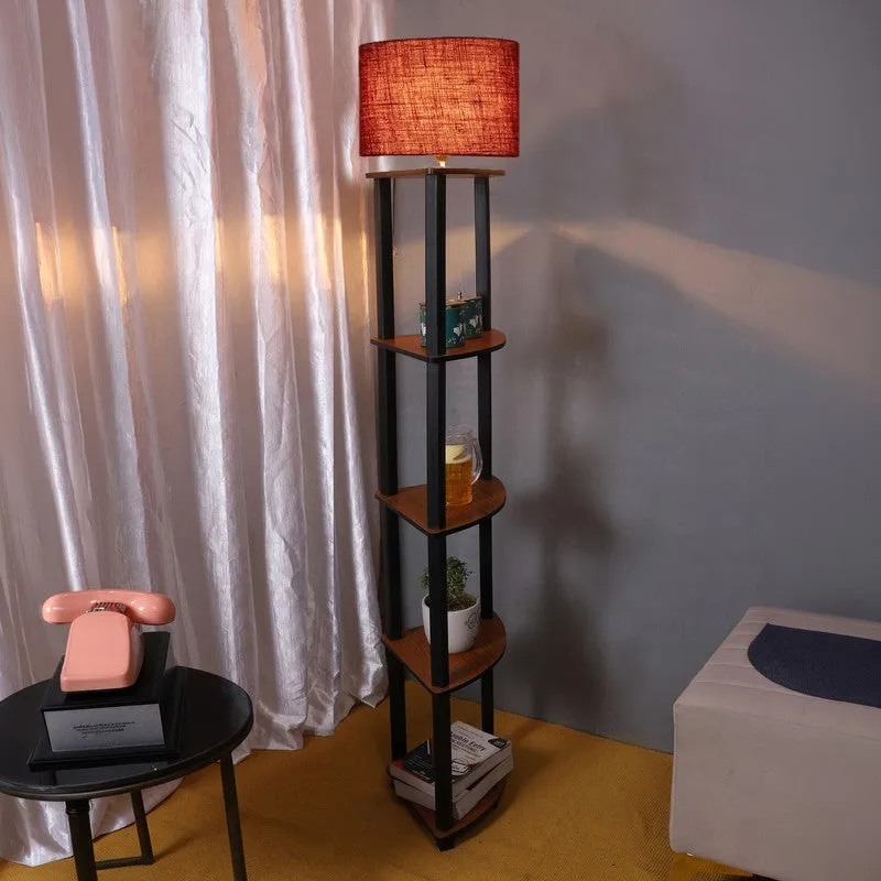Cylindra Shimmer Floor Lamp (Maroon) media 4
