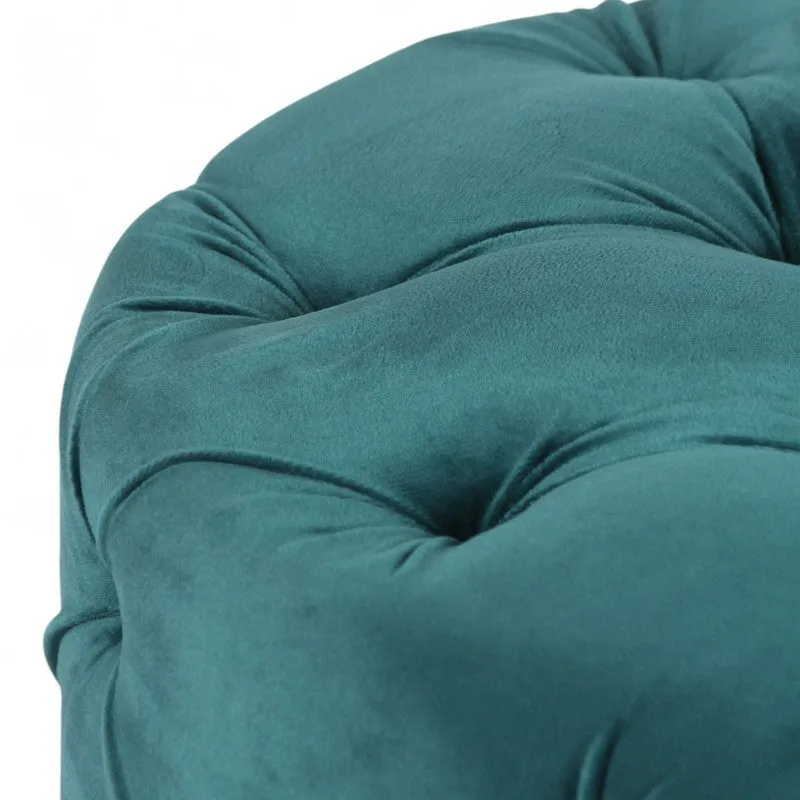 Hrixon Pine Wood Ottomans - Blue media 4