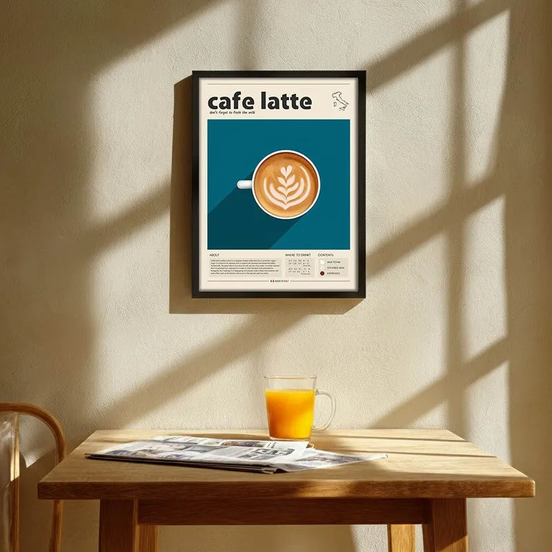 Barista Bloom Archival Canvas Wall Art - Black media 1