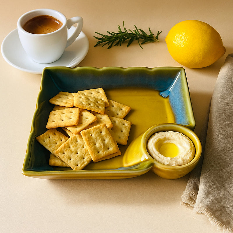 ModiSquare Ceramic Chip & Dip Platter media 3