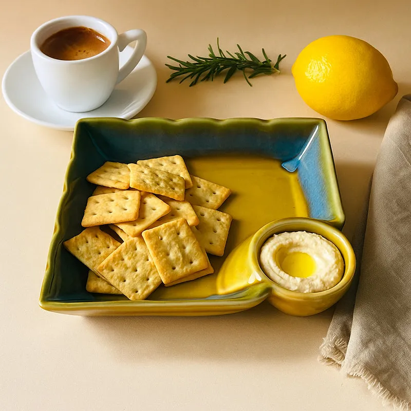 ModiSquare Ceramic Chip & Dip Platter media 3