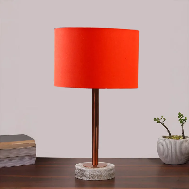 Cotin I Rodin Wooden Table Lamp - Orange,Copper,White media 3