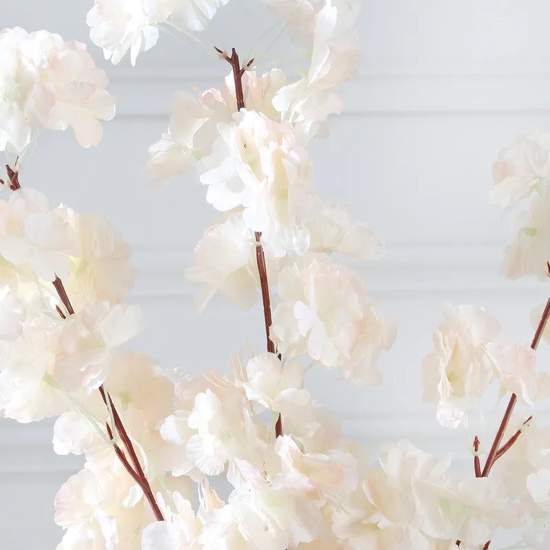 Blossira Cherry Blossom Fabric Arificial Flower - Ivory media 5