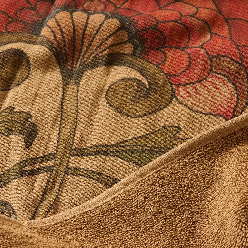 Mehfil Floral Cotton Bath Towels - Brown media 4