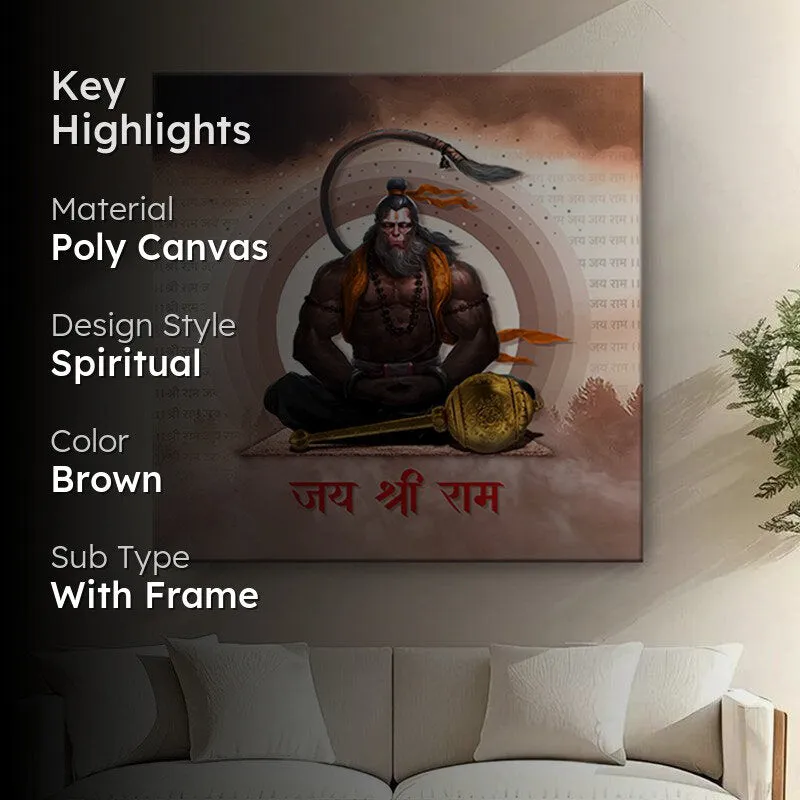 Lord Hanuman Meditation Wall Painting media 2