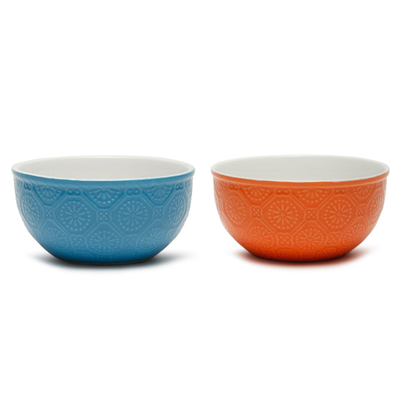 Cuppa Serving Bowl (Blue,Orange,600 mL) - Set Of Two media 3