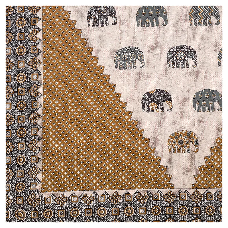 Anaahitha Ethnic Cotton Diwan Set (Brown) - Eight Piece Set media 7