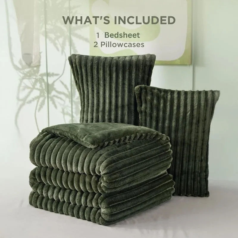 Sleep Scape Faux Fabric Blanket (Green)- 300 GSM media 6