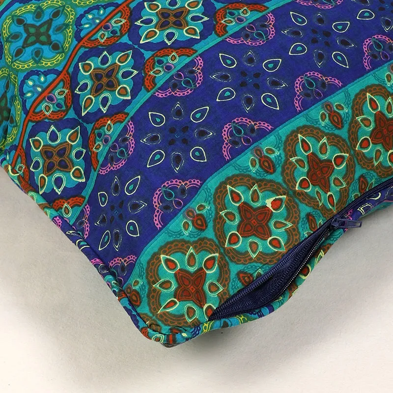Swayam Riwaaz Printed Cushion Cover (Green,Blue) - Set of Two media 5