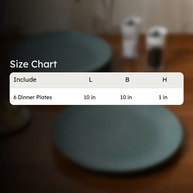 Ceramic Dinner Plates (Sage Green) - Set of Six media 7