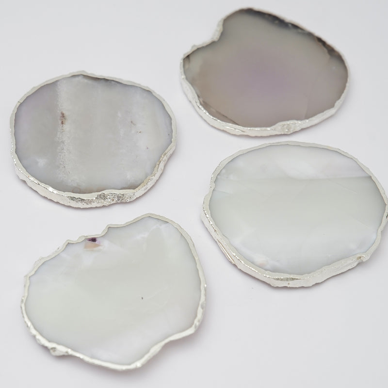 Vesto Brazilian Agate Coaster (White) - Set Of Four media 4