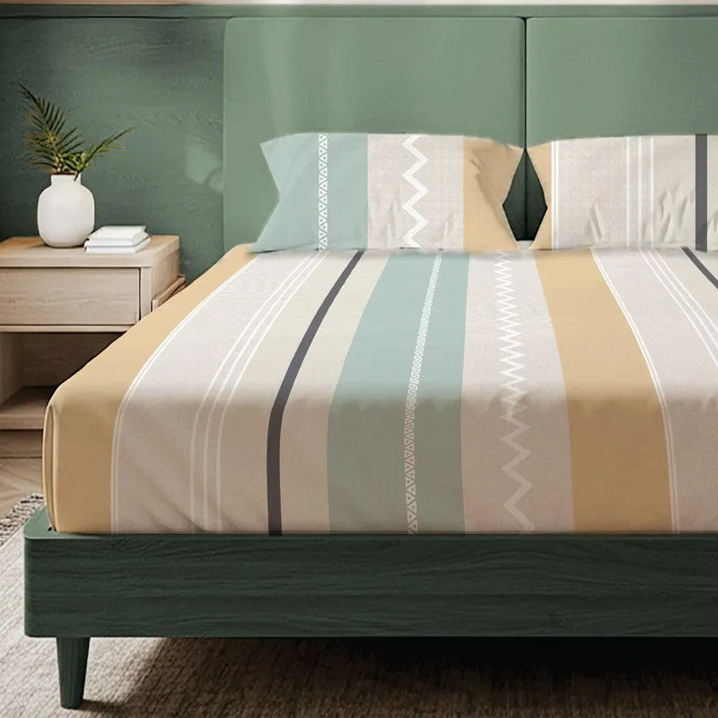 Mosaic Mirage Geometric Cotton Bedsheets (Multicolor) - 200 TC media 3