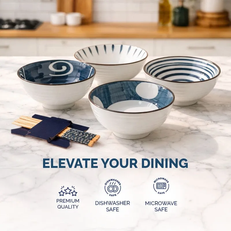 Rioware Elegant Bite Ceramic Snack Bowls (250 mL Each) - Set of Four media 7