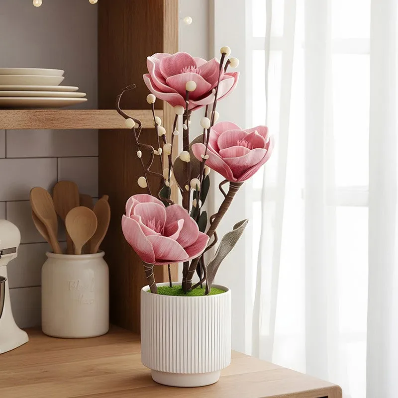 AarviDecor Petal Bloom Foam Artificial Plants media 8