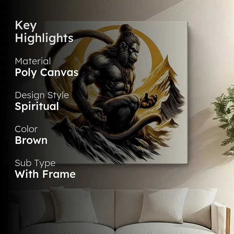 Vigorous Hanuman Wall Painting media 2