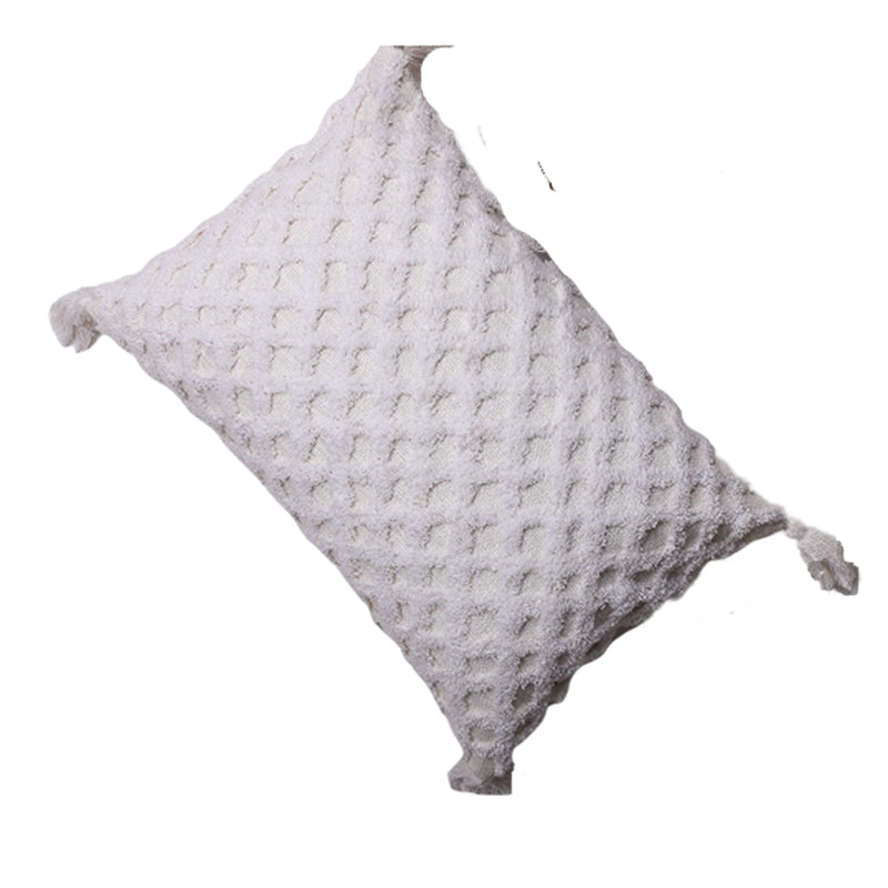 Nomad Notch Tufted Cushion Cover - White media 3