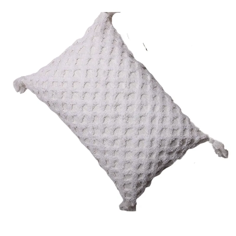 Nomad Notch Tufted Cushion Cover - White media 3