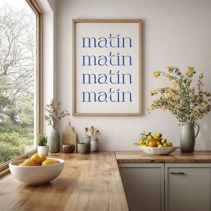 Matin Letters Archival Canvas Wall Art - Brown media 6