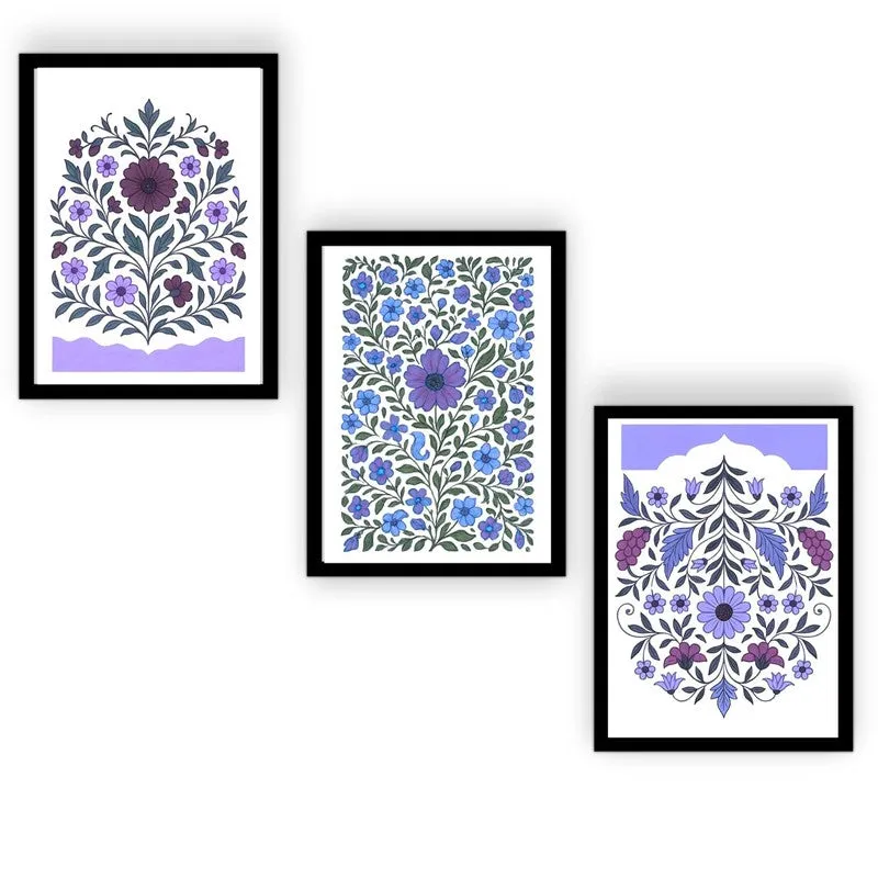 Royal Botanica Paper Wall Painting With Frame - Black media 3