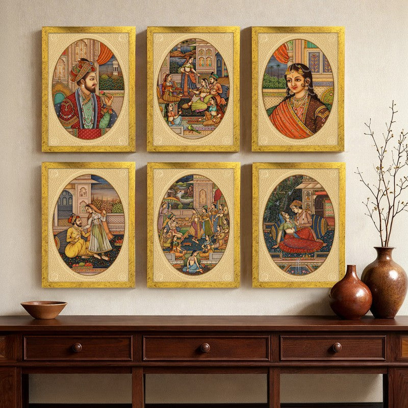 Imperial Portraits Paper Wall Painting With Frame - Set Of Six media 6
