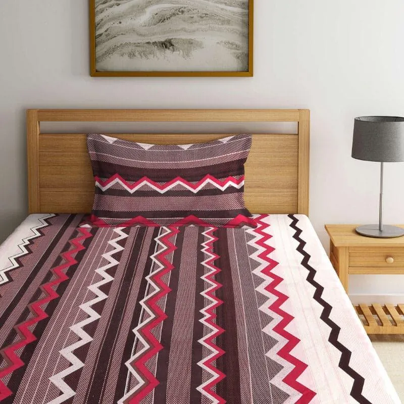 Zig Zag Zira Bedsheet - 150 GSM media 1